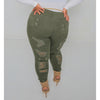 Curvy Hi-Waist Distressed Klass Jeans