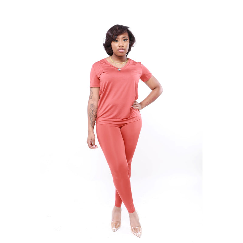 Just for Fun ꟾ Legging Set - Coral