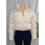 Cropped Puffer Bomber Jacket
